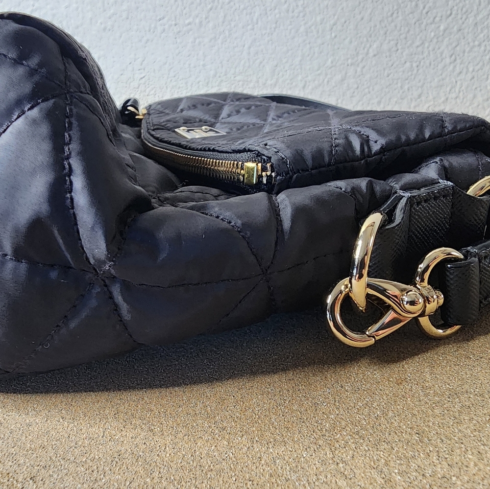 EUC Kate Spade Black Quilted Two-way Crossbody - Picture 6 of 9